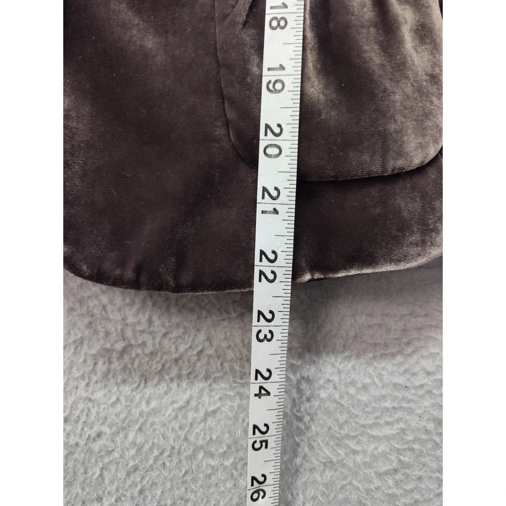 Tahari Brown Velvet Silk Blend Blazer Jacket Size 0 Pockets Ruched Classic